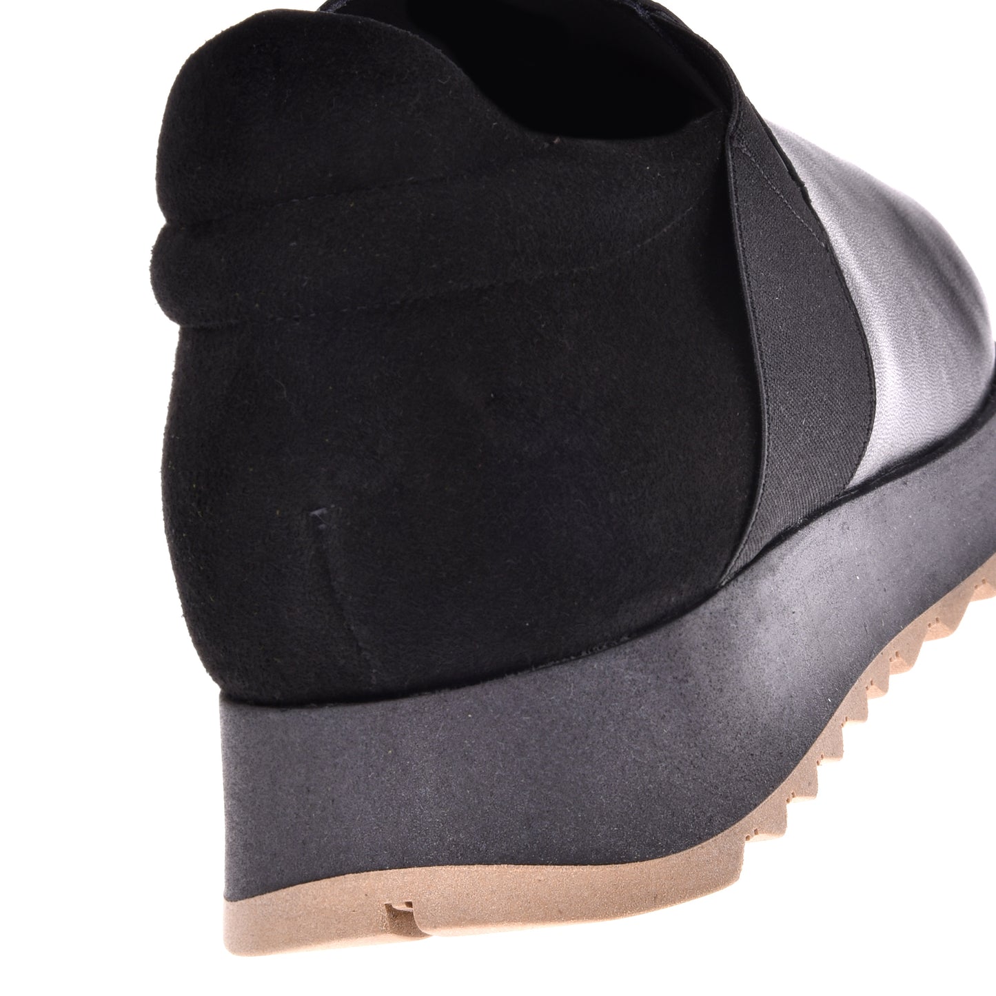 Sneakers en nappa et daim noir