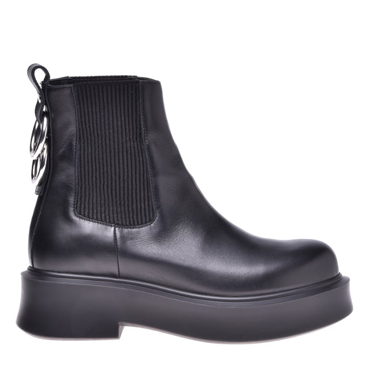 Ankle boots in black calfskin