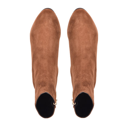 Suede ankle boot