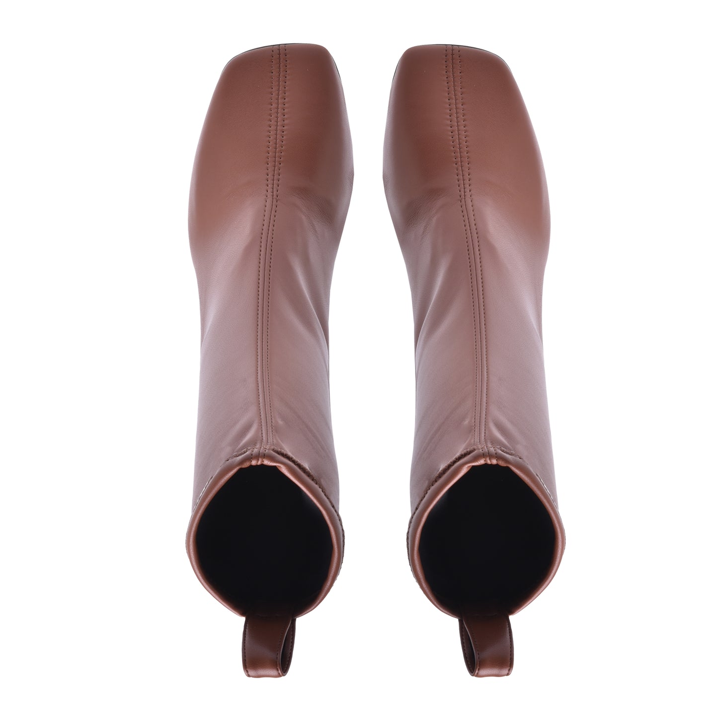 Stretchy ankle boots in hide