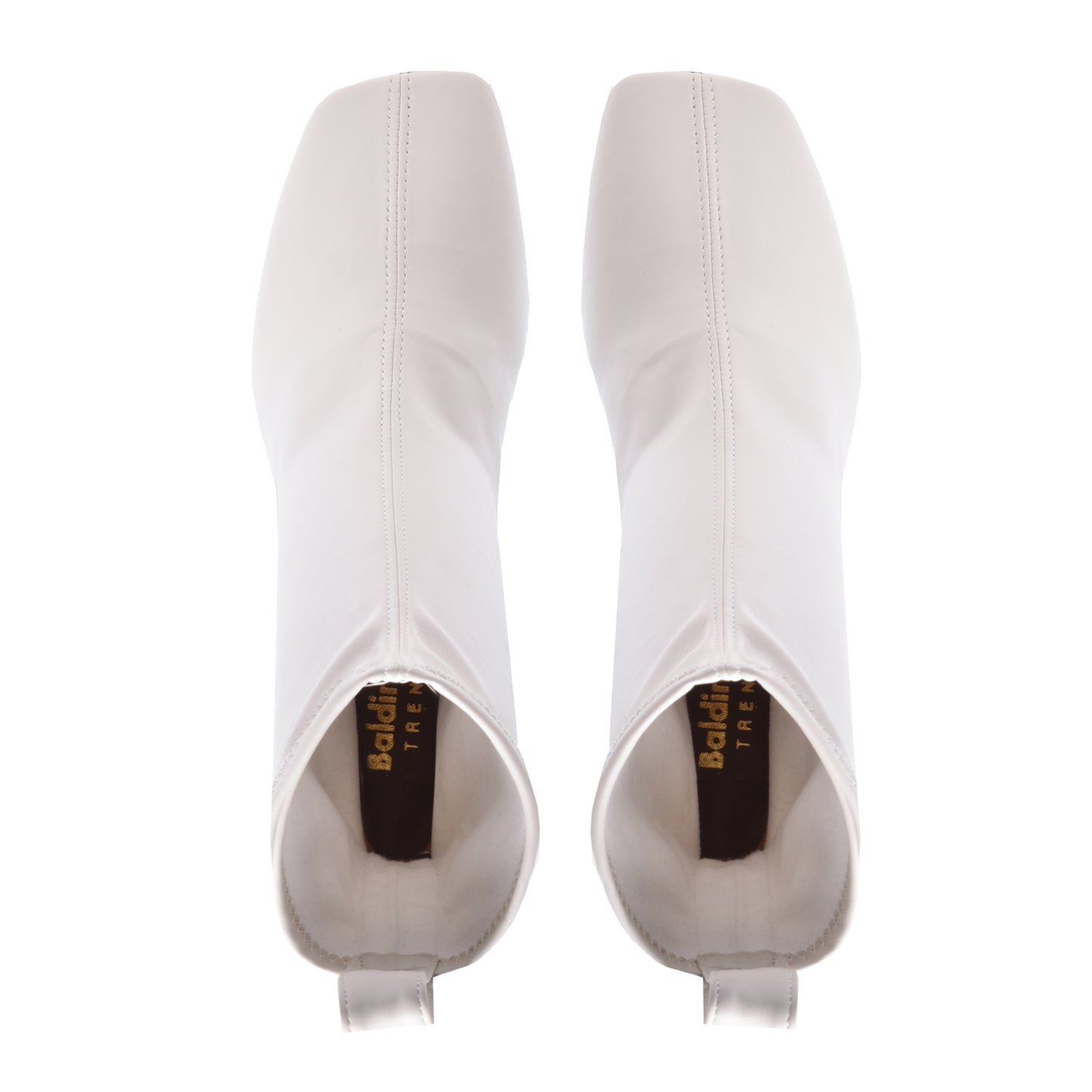 Stretchy ankle boots in ivory