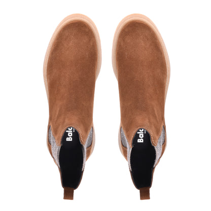 Bottine Beatles en daim couleur cuir