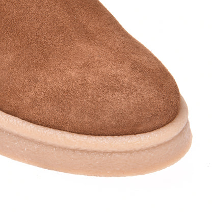Bottine Beatles en daim couleur cuir