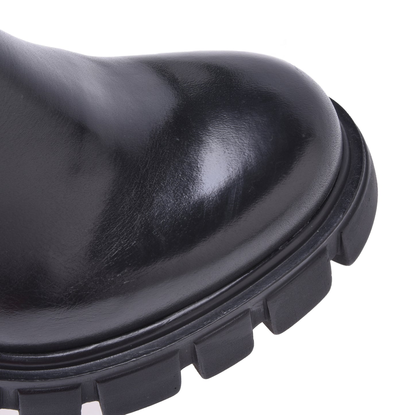 Bottine Beatles en cuir de veau noir