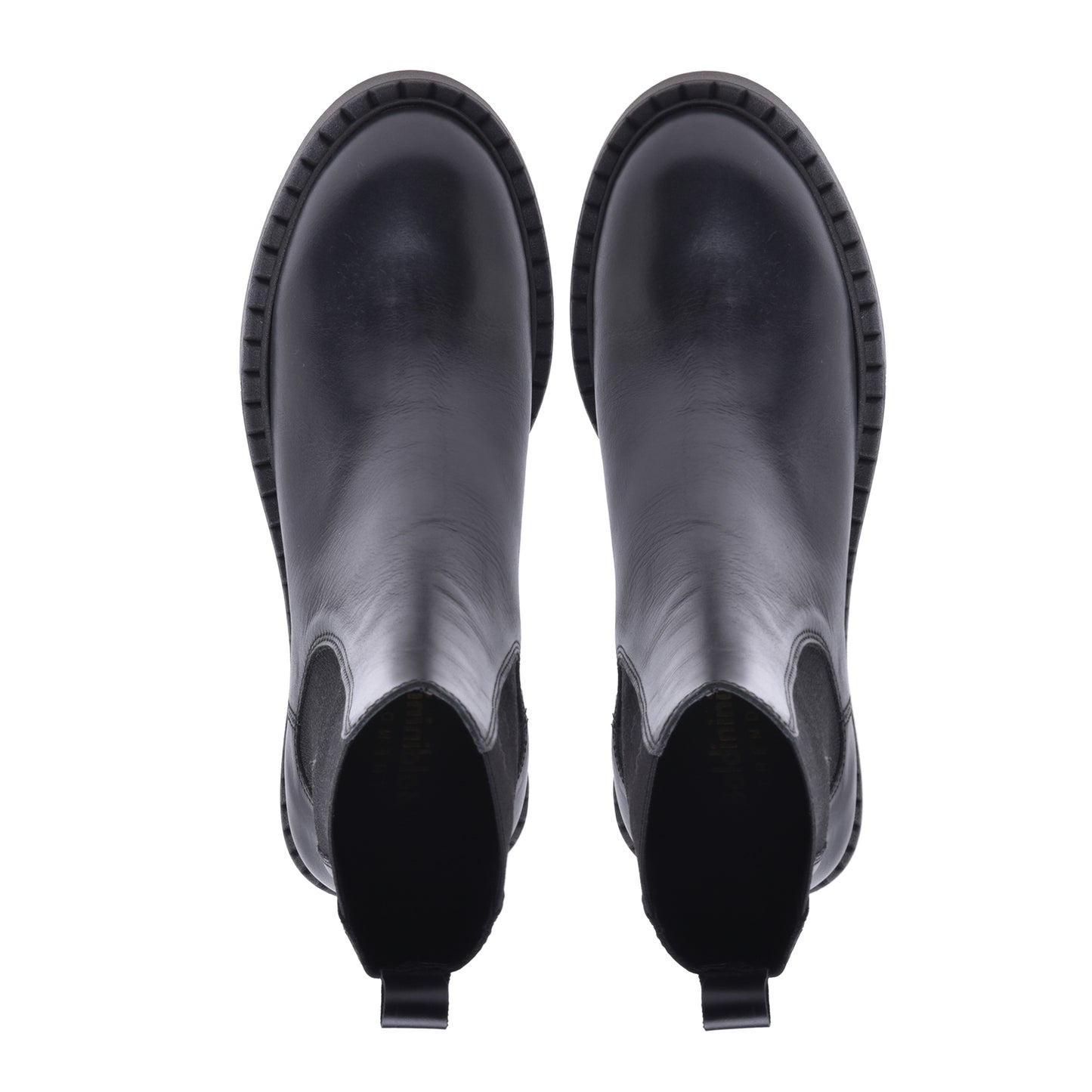 Bottine Beatles en cuir de veau vieilli noir