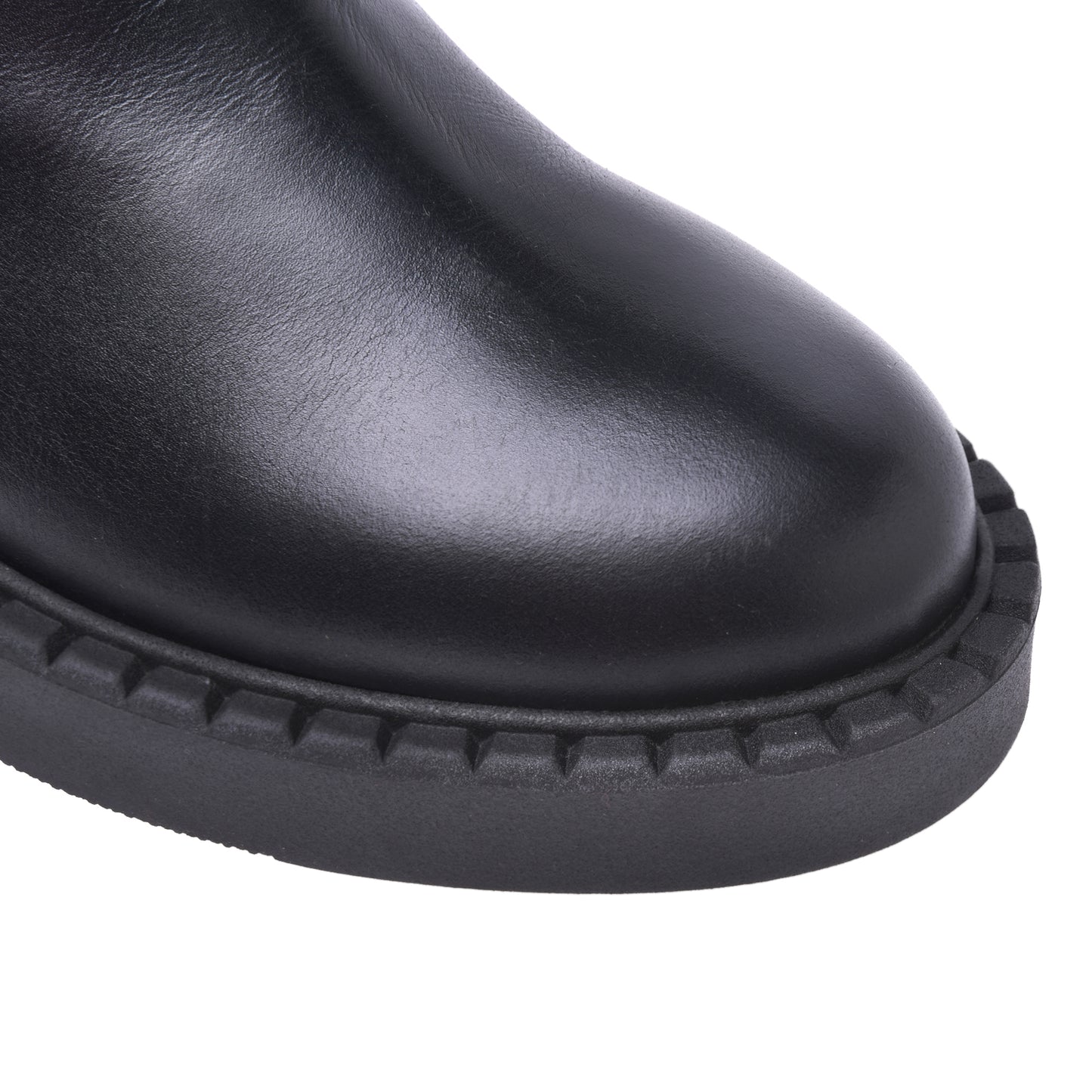 Bottine Beatles en cuir de veau vieilli noir