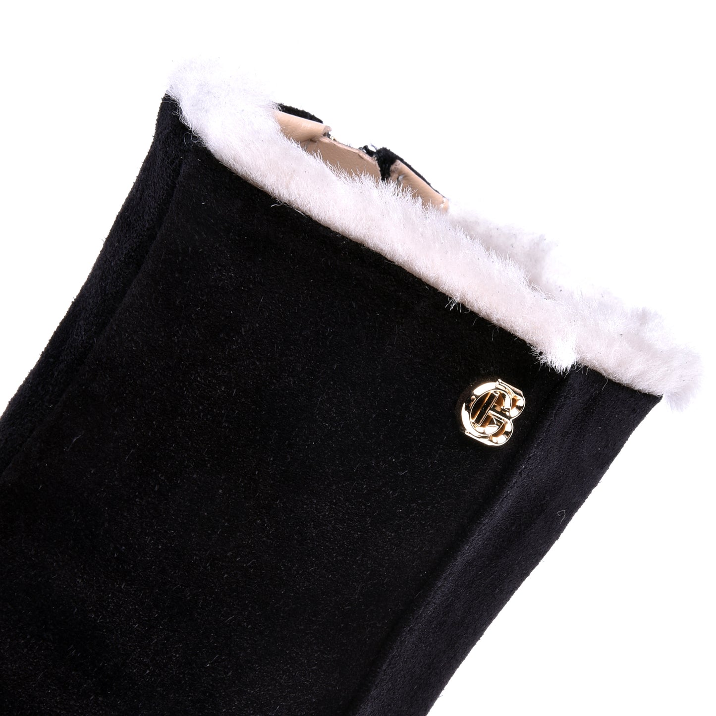 Black suede wedge ankle boots