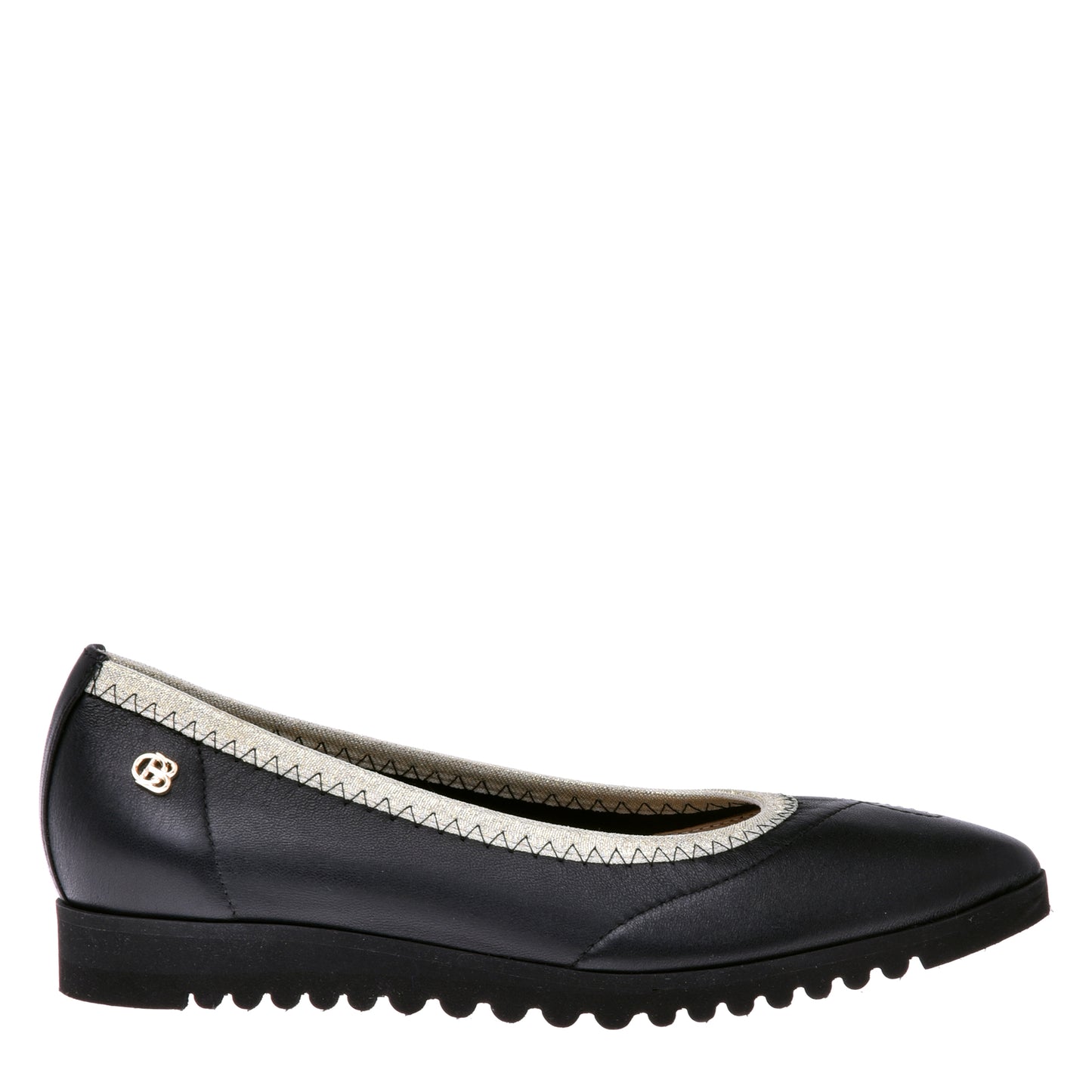 Ballerine en nappa noir