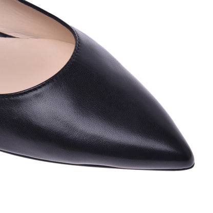 Ballerines en nappa noir