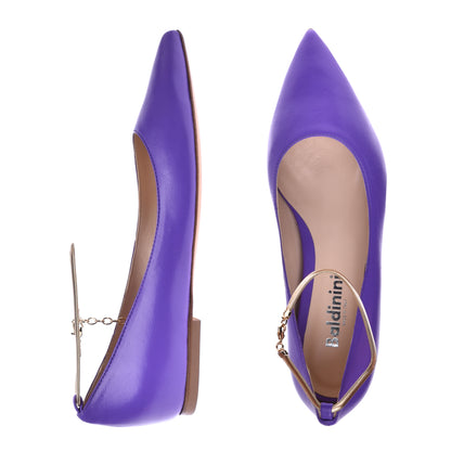 Ballerines en nappa violet