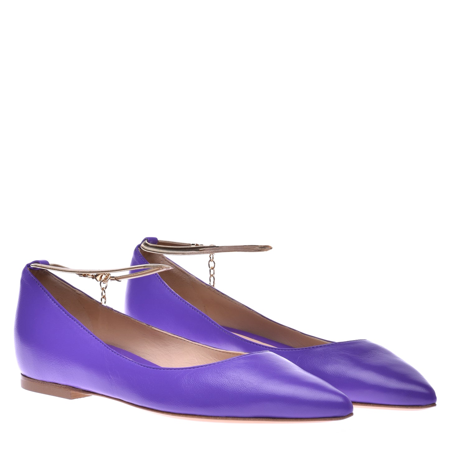 Ballerines en nappa violet