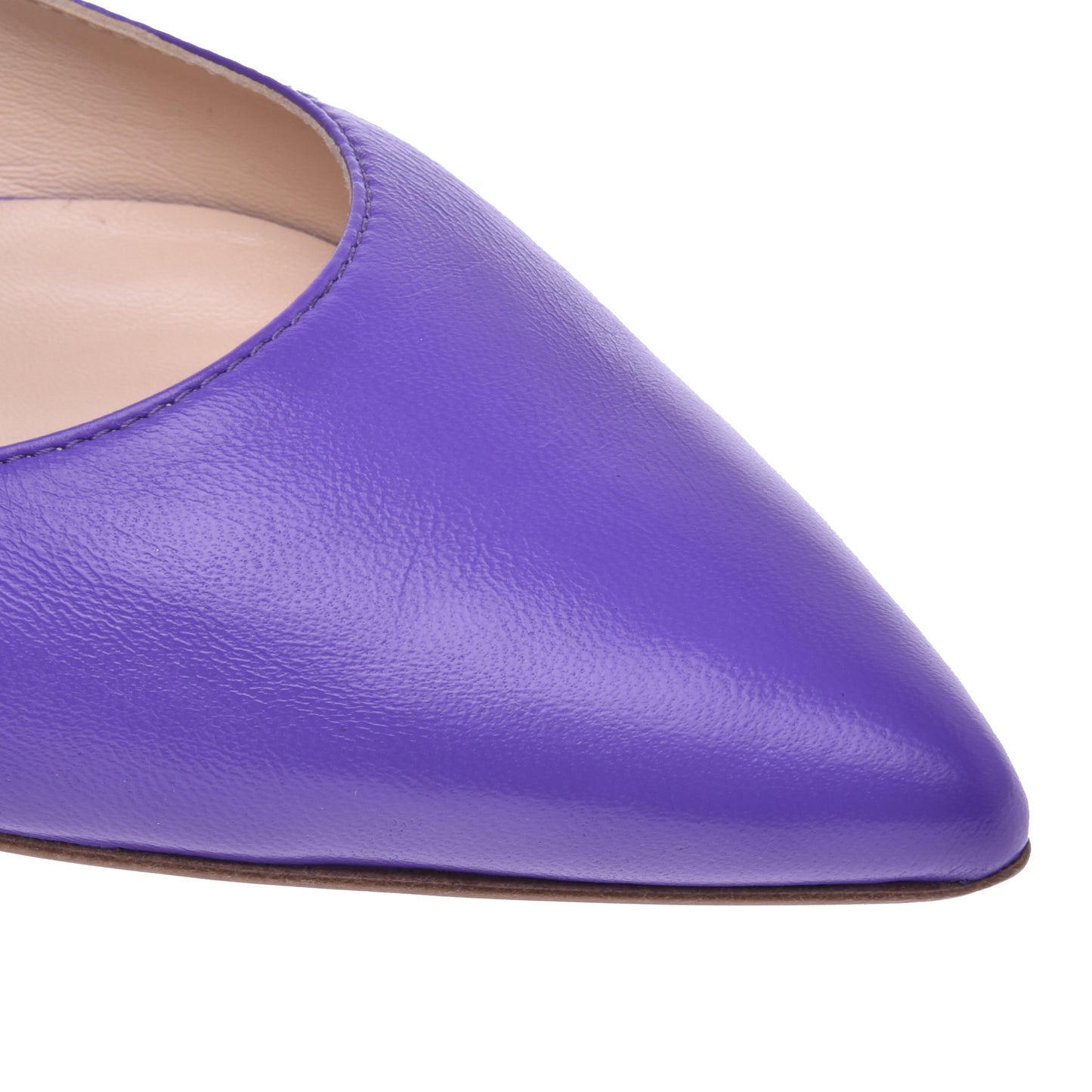 Ballerines en nappa violet