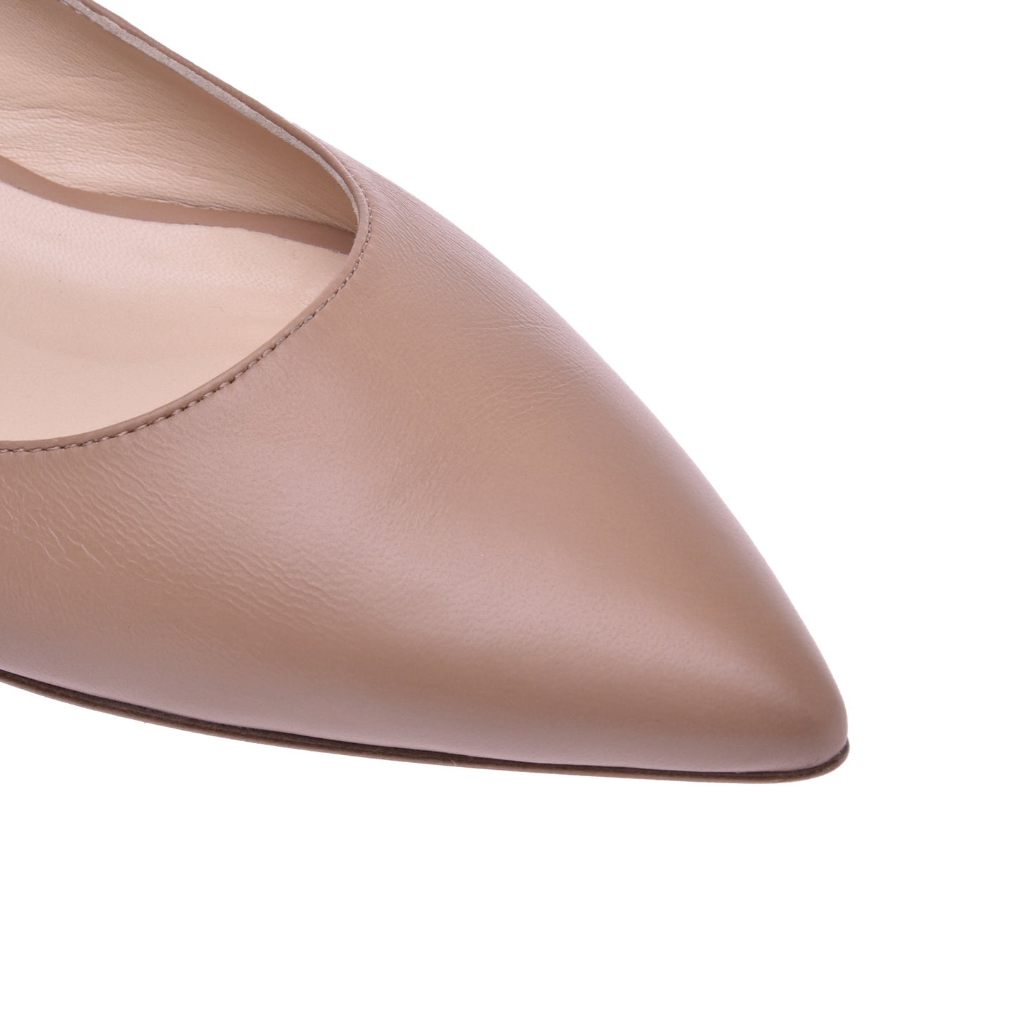 Ballerines en cuir nappa couleur chair