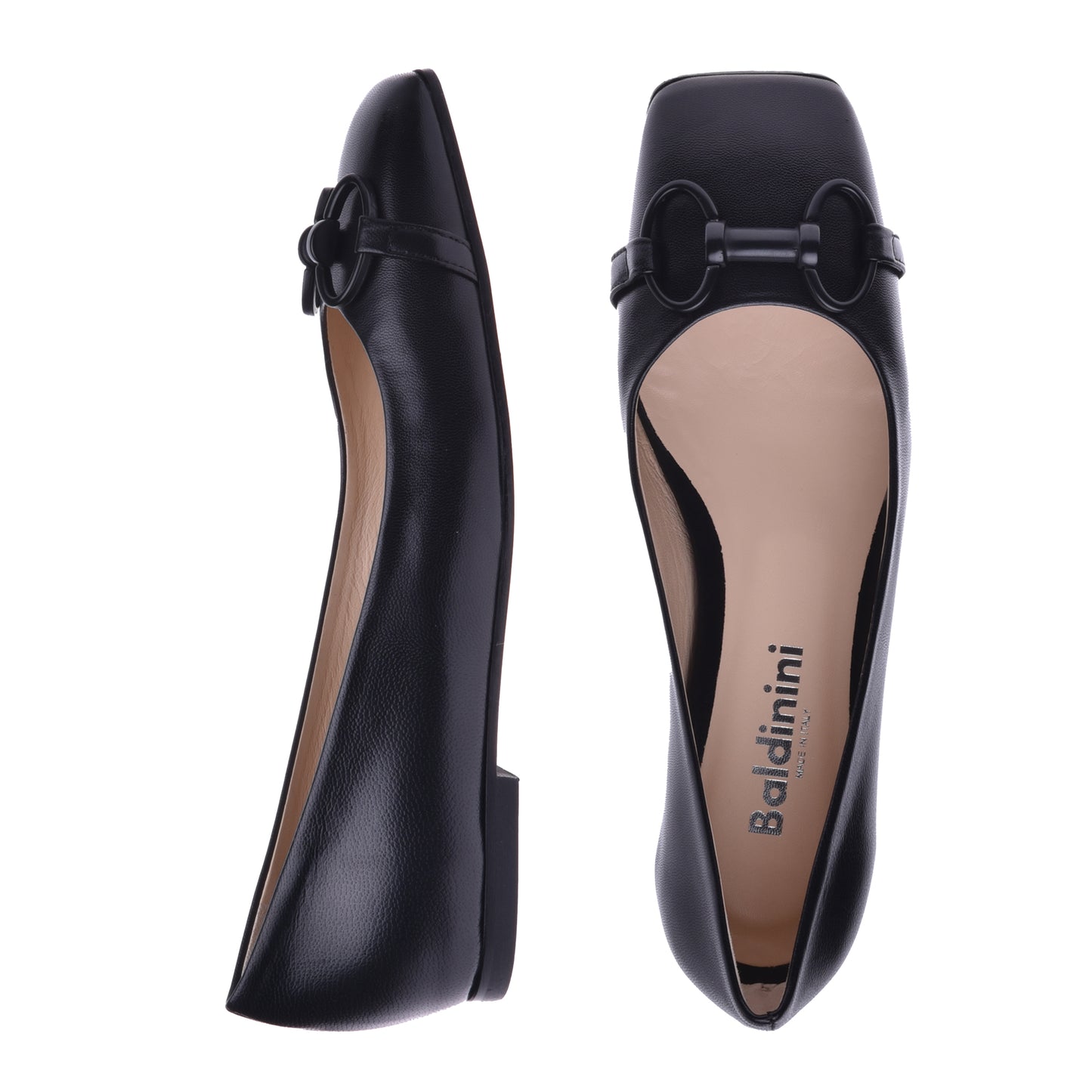 Ballerines en nappa noir
