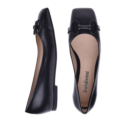Ballerines en nappa noir