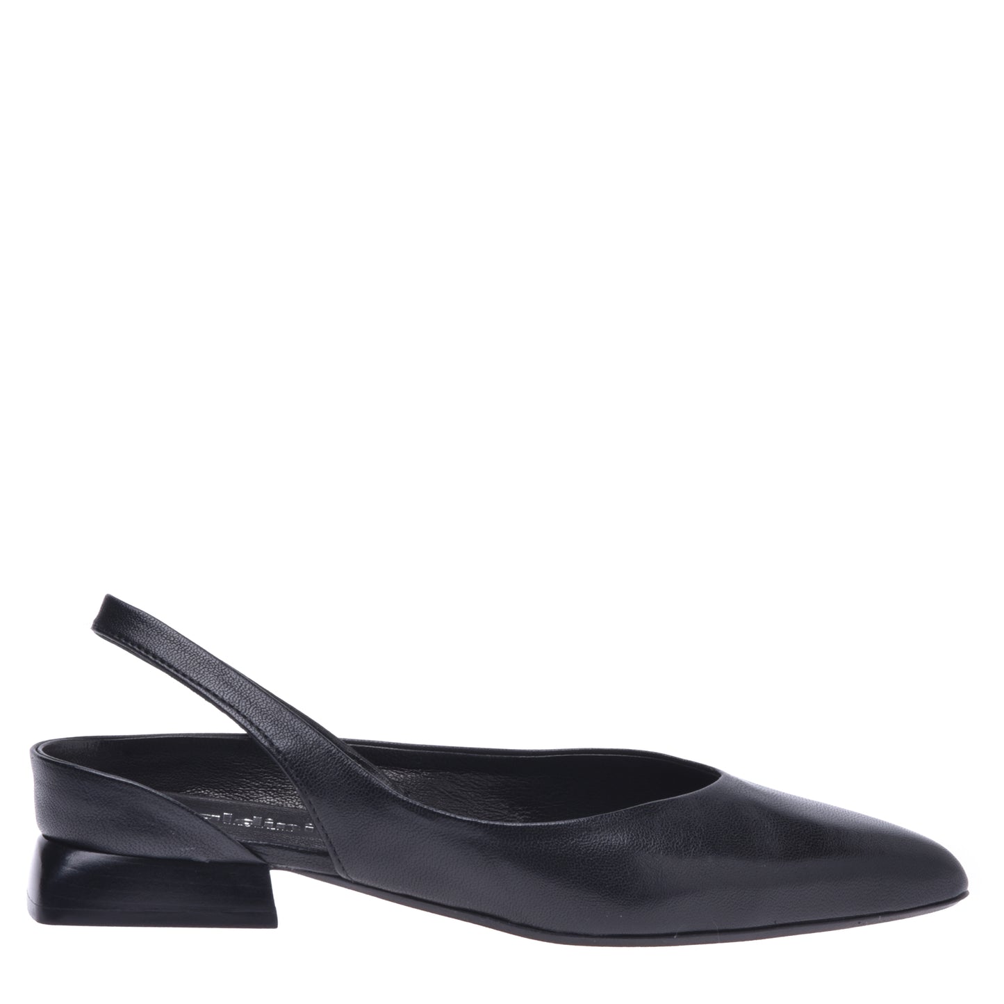 Ballerines slingback en cuir noir