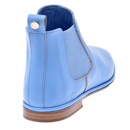 Bottine Beatles en cuir foulonné bleu ciel