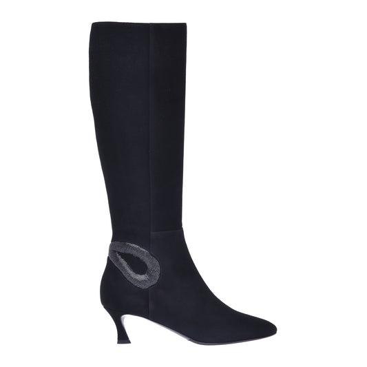 Bottes en daim noir