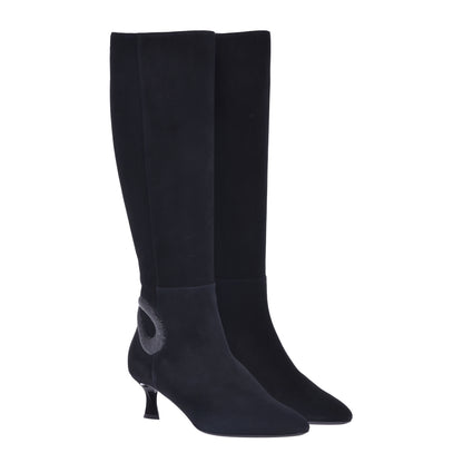 Stivali in camoscio nero