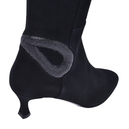 Stivali in camoscio nero