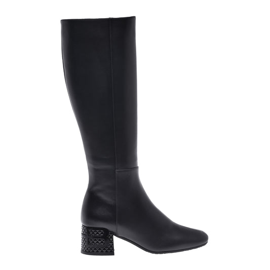 Bottes en cuir de veau noir