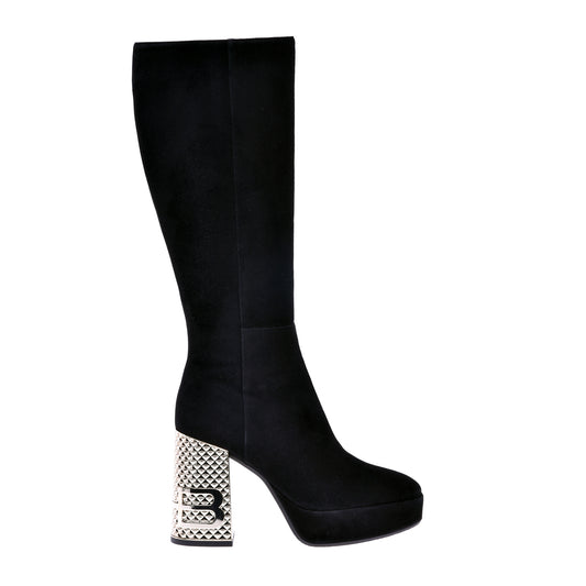 Bottes en daim noir