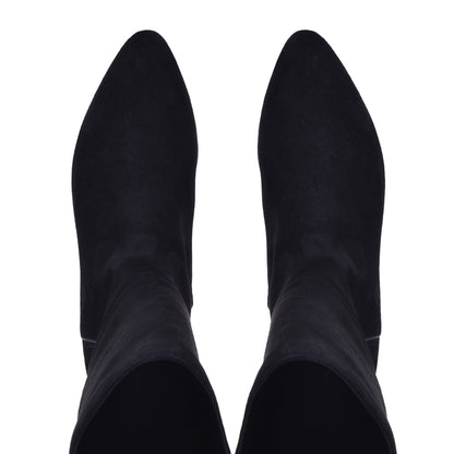 Stivali in camoscio nero