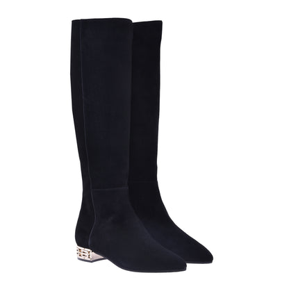 Stivali in camoscio nero