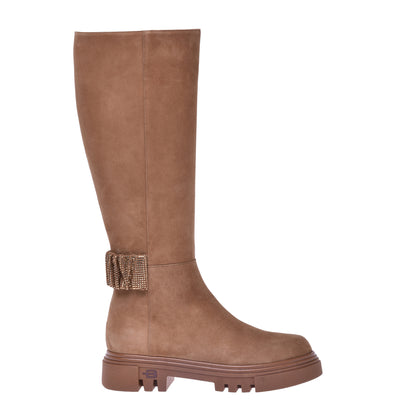 Tan suede boots