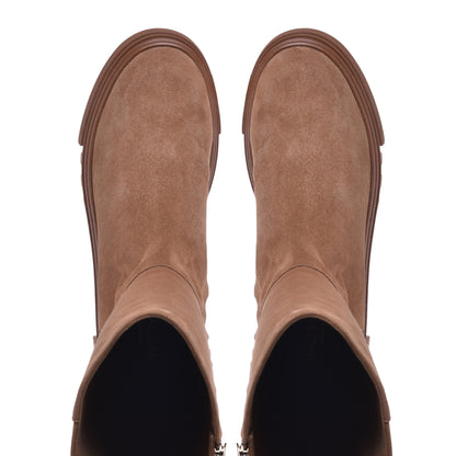 Tan suede boots