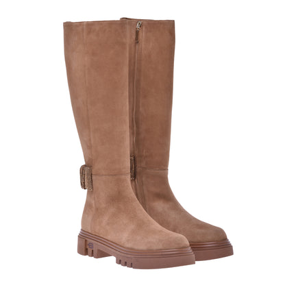 Tan suede boots