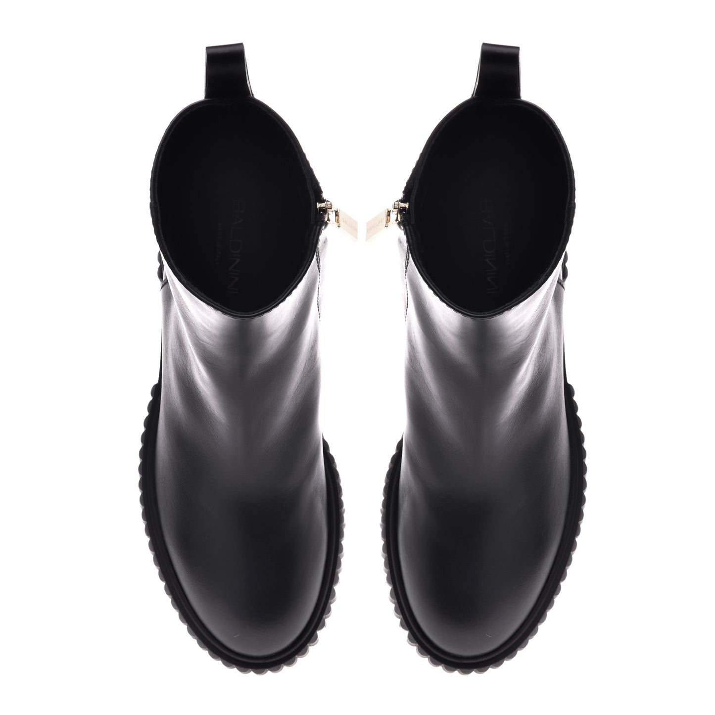 Black calfskin ankle boots