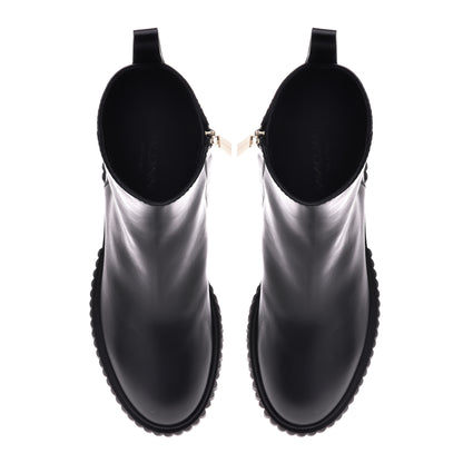 Black calfskin ankle boots