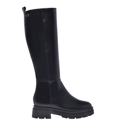 Bottes en cuir de veau noir