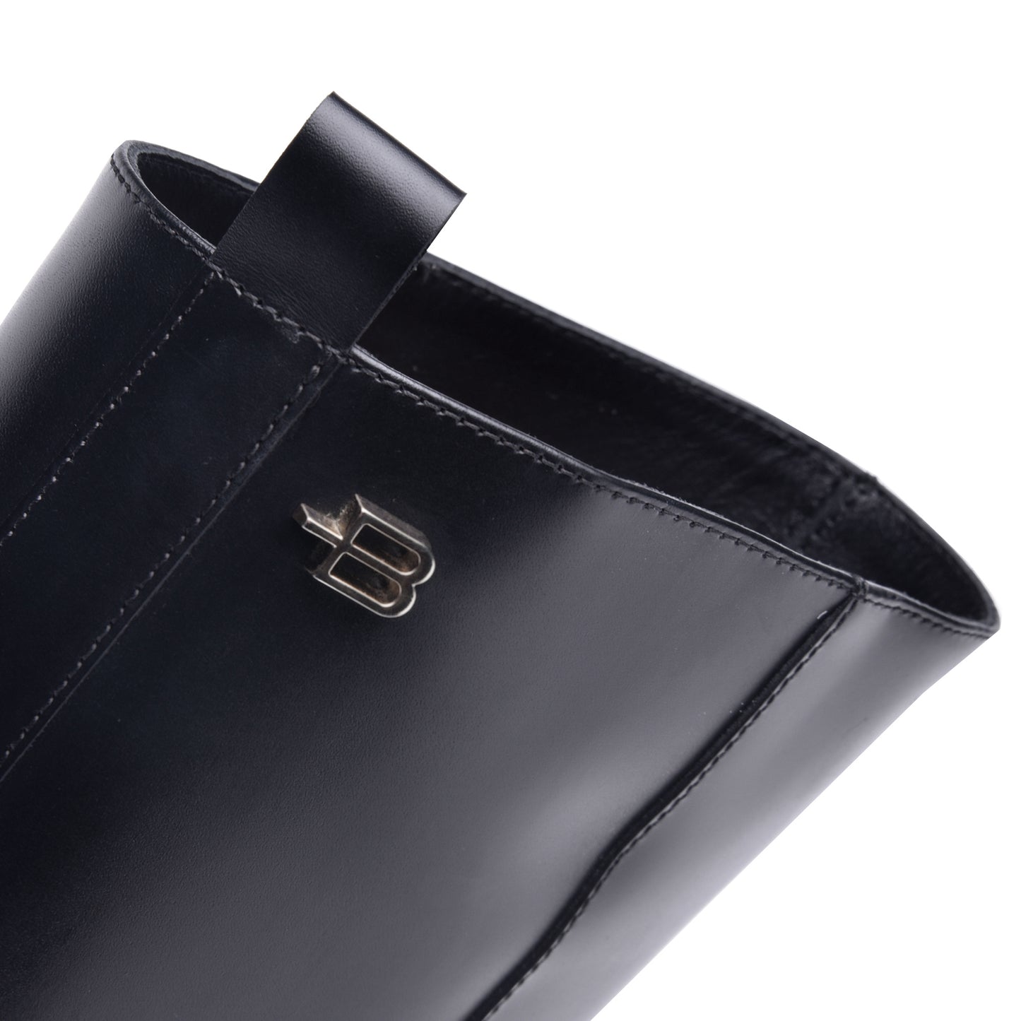 Bottes en cuir de veau noir