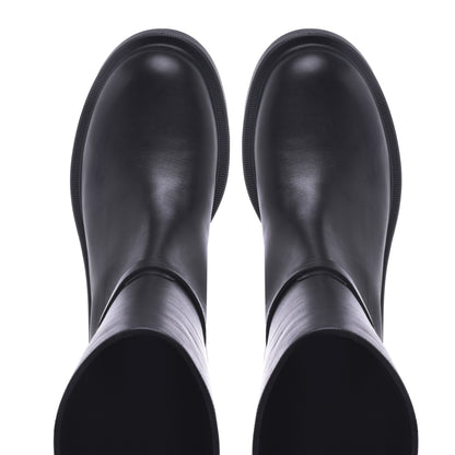 Botte en cuir de veau noir