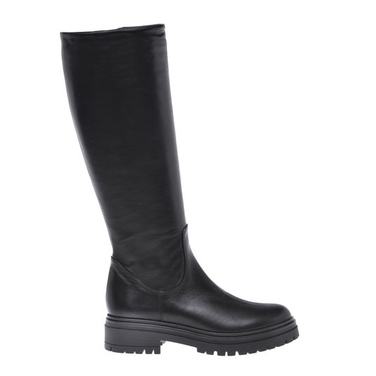Bottes en cuir de veau noir