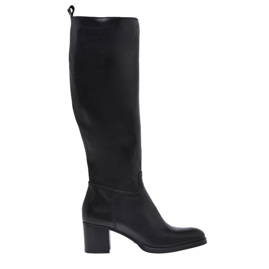 Botte en cuir de veau noir