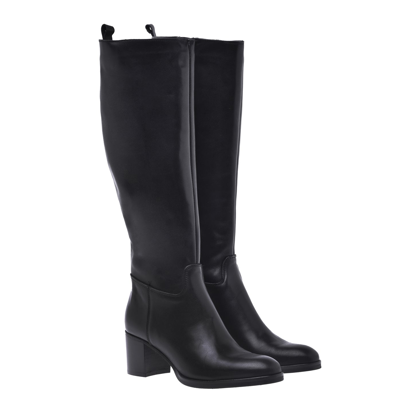 Botte en cuir de veau noir