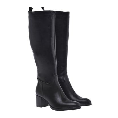 Botte en cuir de veau noir