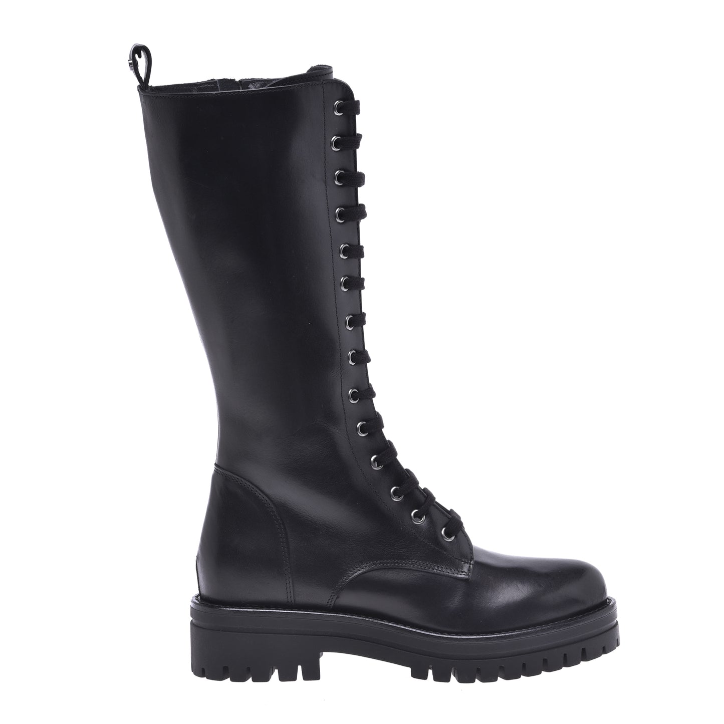 Botte en cuir de veau noir