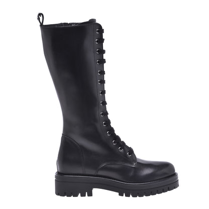 Botte en cuir de veau noir
