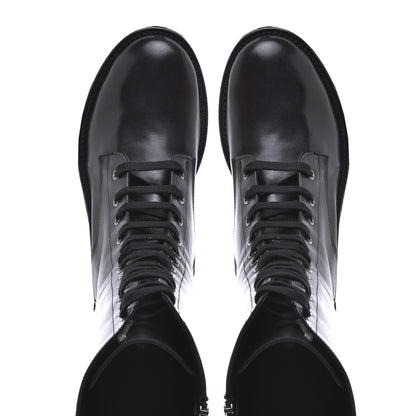 Botte en cuir de veau noir