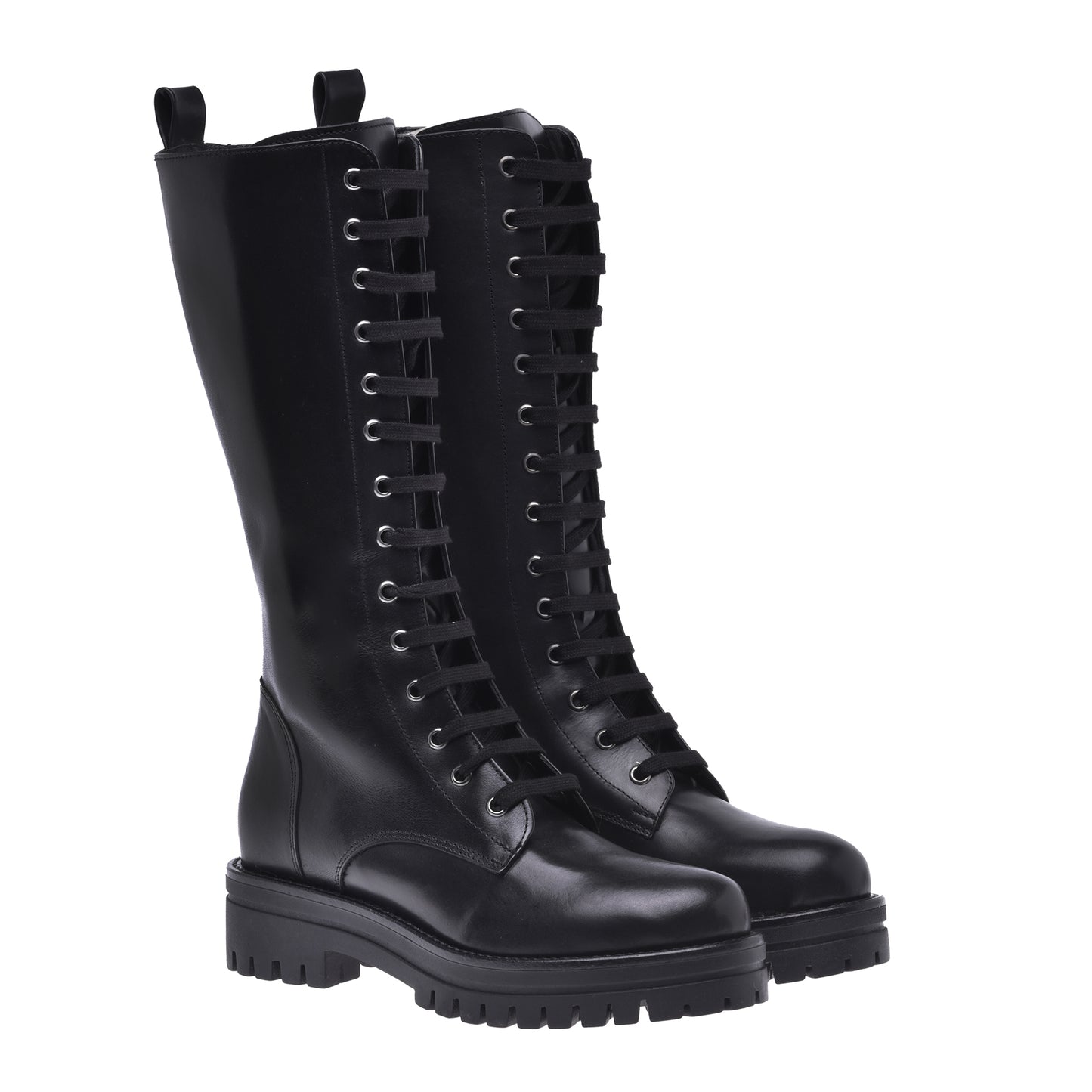 Botte en cuir de veau noir