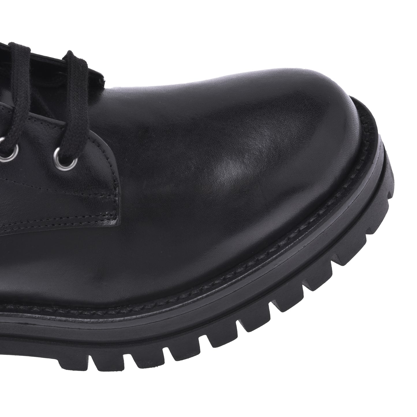 Botte en cuir de veau noir