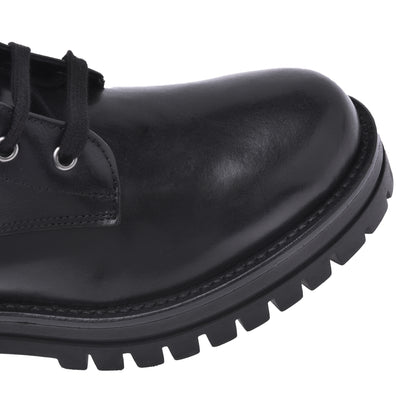 Botte en cuir de veau noir