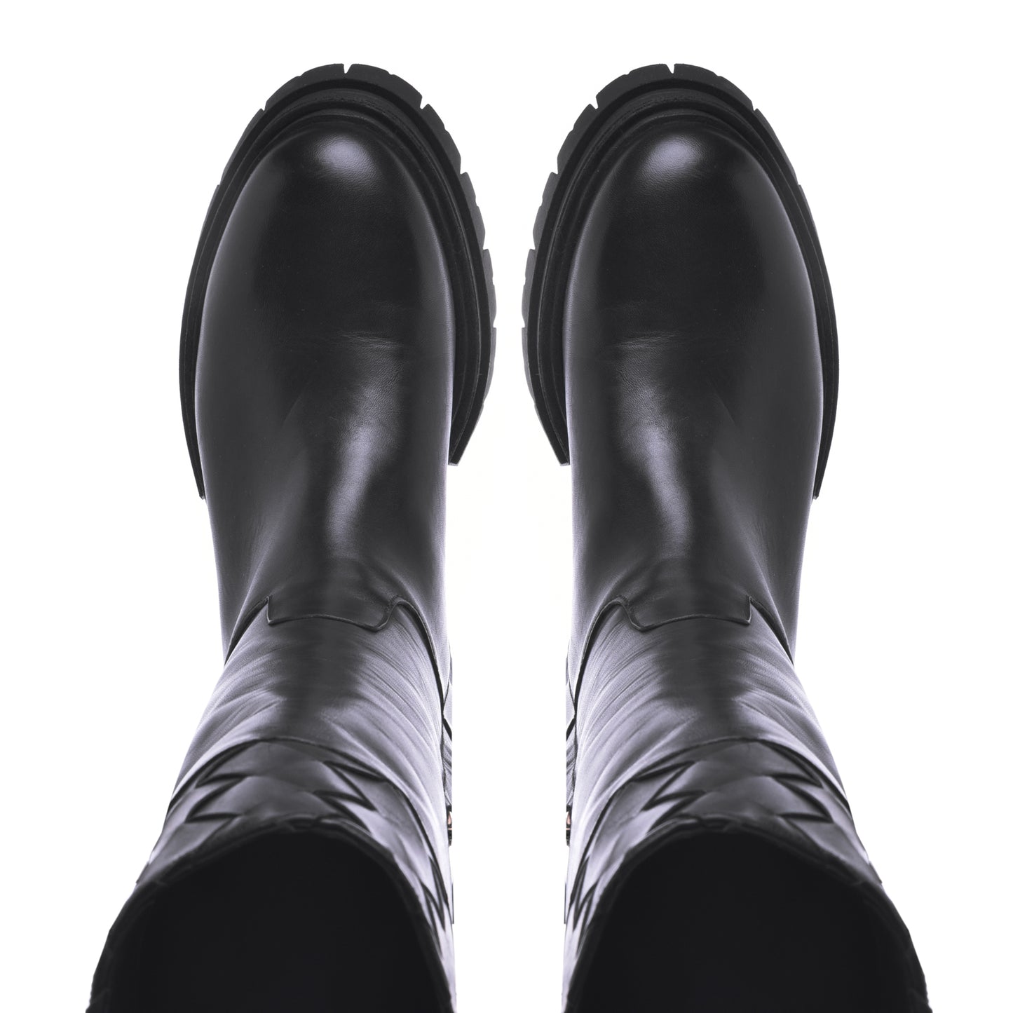Botte en cuir de veau noir
