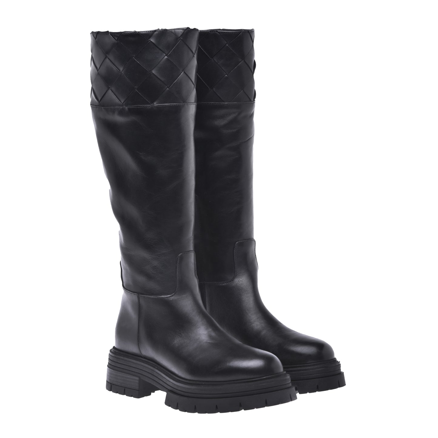 Botte en cuir de veau noir