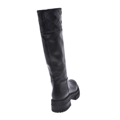 Botte en cuir de veau noir