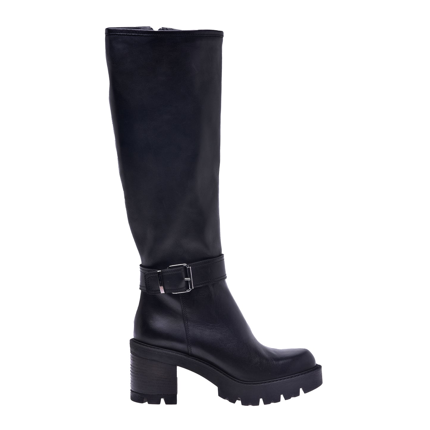 Botte en cuir de vachette noir